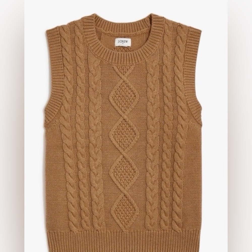 J. Crew Women’s Cable Knit Sleeveless Sweater Vest